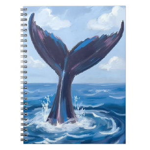 Whale Watching   Blue Ocean Watercolor Notebook