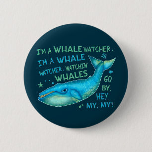 Whale Watching Family Vacation Cruise Trip Funny 2 Inch Round Button