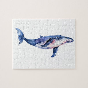 Whale Watercolor Jigsaw Puzzle