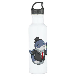 Whale Wedding Groom Flower 710 Ml Water Bottle