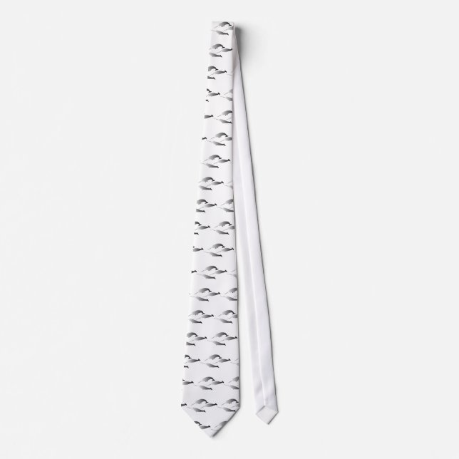 whale whales narwal narwhale unicorn scuba diving tie (Front)