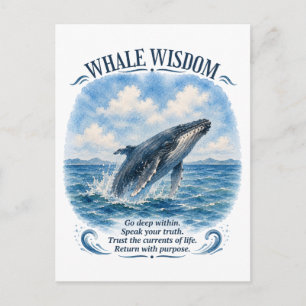 Whale Wisdom: Trust the Currents Postcard