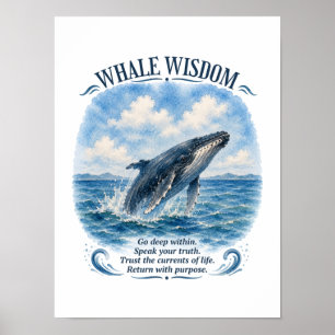 Whale Wisdom: Trust the Currents Poster
