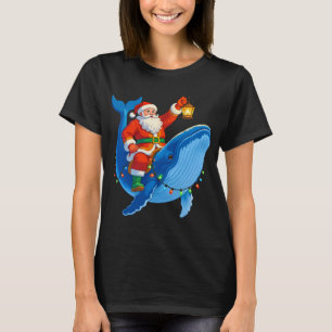 Whale with Santa Claus T-Shirt