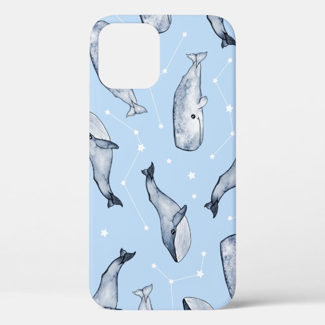Whale Wonders: Watercolor Starry Sky Case-Mate iPhone Case (Back)