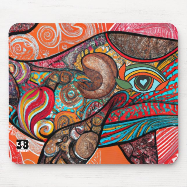 Whale Wow Mouse Pad (Front)