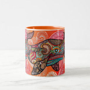 Whale Wow! Two-Tone Coffee Mug