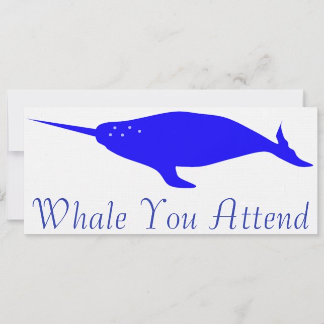 Whale You Attend Invitation (Front)