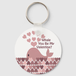 Whale You Be My Valentine Keychain