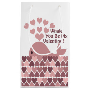 Whale You Be My Valentine Small Gift Bag