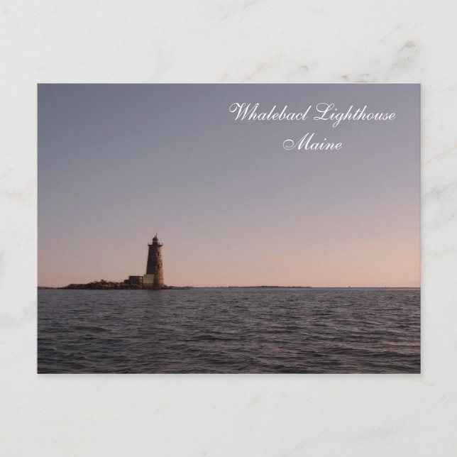 Whaleback Lighthouse, carte postale du Maine (Devant)