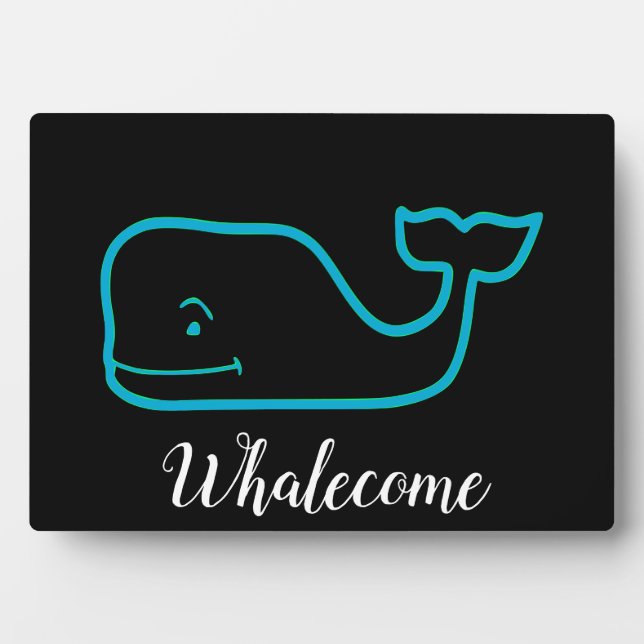 Whalecome Funny Whale Plaque (Front)