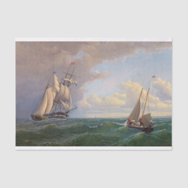 Whaler off the Vineyard, Outward Bound Tissue Paper (Front)