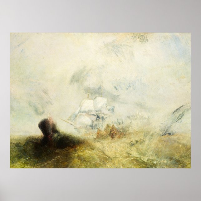 Whalers, 1845 by Joseph Mallord William Turner Poster (Front)