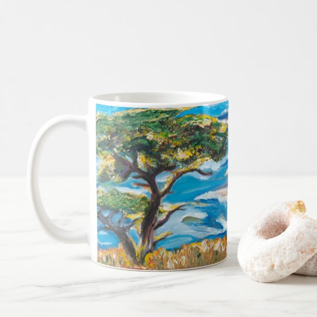 Whalers Cove, Point Lobos State Natural Reserve CA Coffee Mug (With Donut)