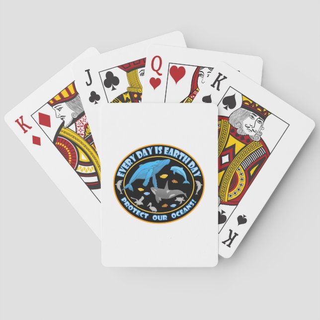 Whales and Dolphins Playing Cards (Back)