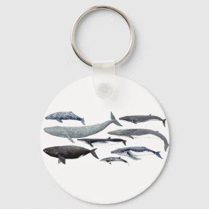 Whales and right whales keychain