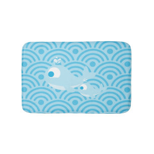 Whales and Waves Bath Mat