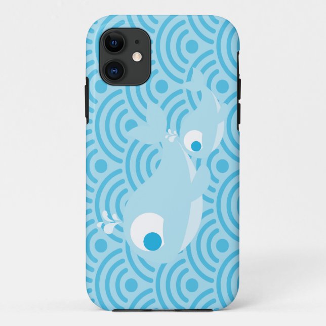 Whales and Waves Case-Mate iPhone Case (Back)