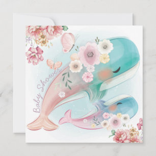 Whales Baby Shower Invitation