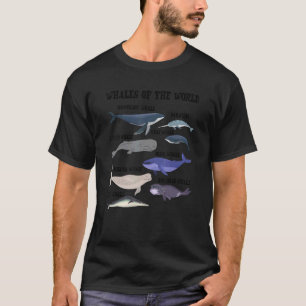 Whales Of The World Marine Wild Animals Marine Bio T-Shirt