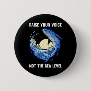 Whales Seas Environmental Protection Climate 2 Inch Round Button