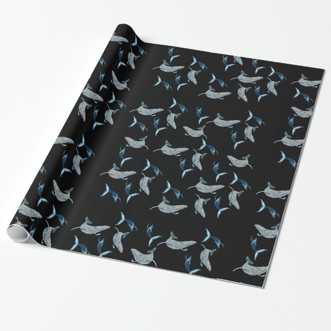 Whales Wrapping Paper (Unrolled)