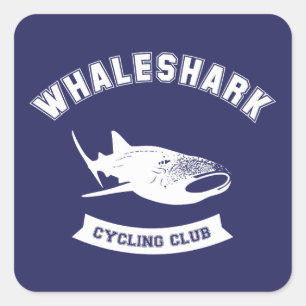 Whaleshark Cycling Club Square Sticker