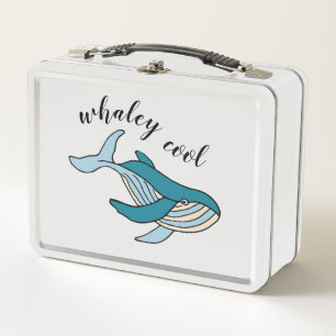 Whaley Cool Boys Ocean Whale Metal Lunch Box