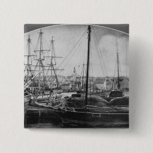Whaling Port, New Bedford 2 Inch Square Button