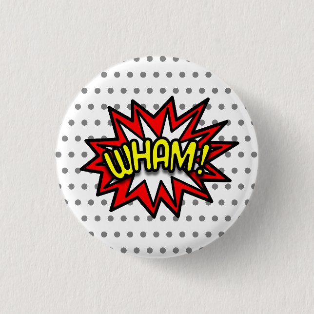 WHAM! 1 INCH ROUND BUTTON (Front)