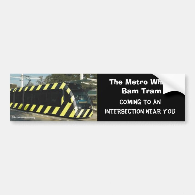 Wham Bam Tram Bumper Sticker (Front)