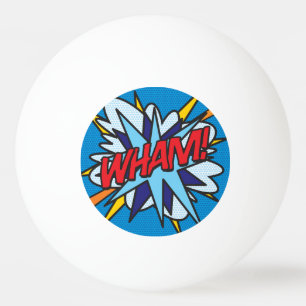 WHAM Fun Comic Book Cool Modern Ping Pong Ball
