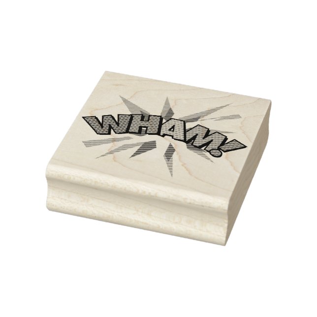WHAM Fun Retro Comic Book Pop Art Rubber Stamp (Stamp)