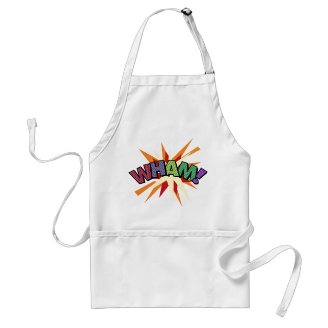 WHAM Fun Retro Comic Book Pop Art Standard Apron (Front)