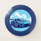 Voiture de sport bleue sous un ciel clair