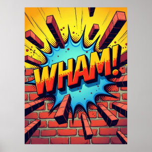 WHAM! Pop Art Comic Style Poster