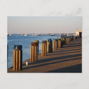 Wharf, Nantucket Harbour Postcard