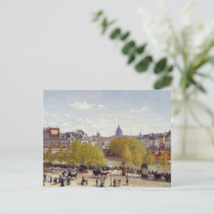 Wharf of Louvre Paris - Monet Famous Painting  Holiday Postcard