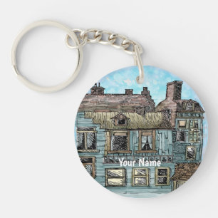 Wharf Scene 2 Keychain