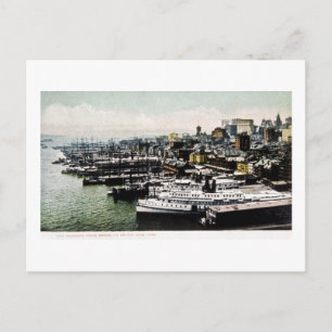 Wharves from the Brooklyn Bridge, New York City Postcard