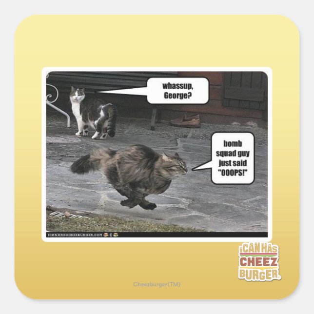 whassup, George? Square Sticker (Front)