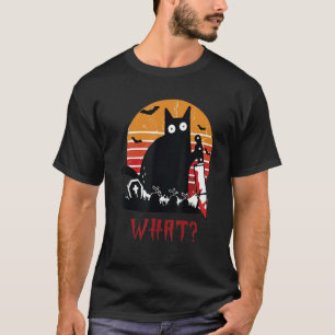What a Black cat holding a knife Cat Tee