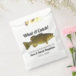 What a Catch Fishing Smallmouth Bass Wedding Favou Favour Bag
