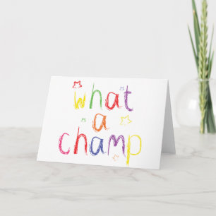 What a Champ Congratulations Card