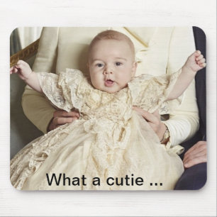 What a cutie Christening Mousepad