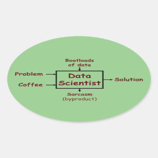 What a data scientist does all day oval sticker