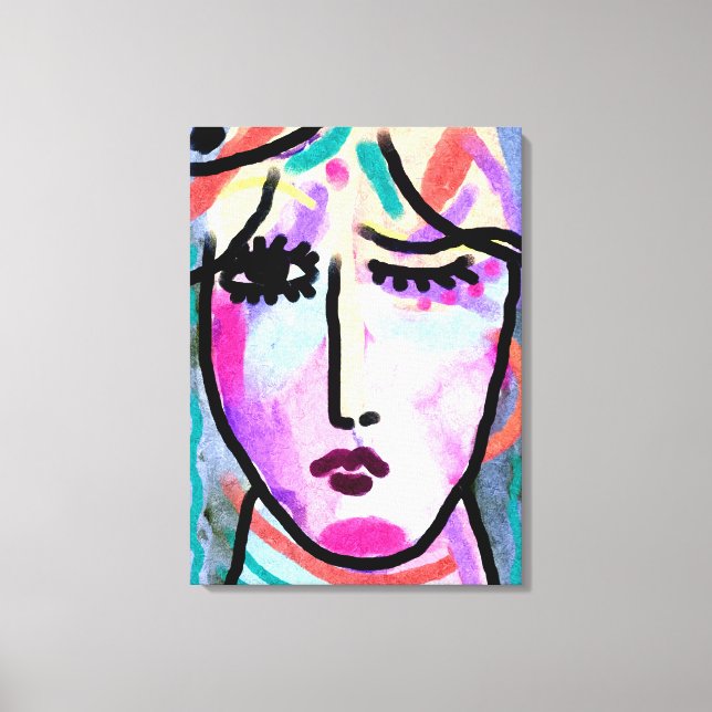 What a Day Abstract Digital Painting Canvas Print (Front)