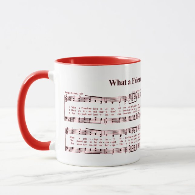 WHAT A FRIEND WE HAVE IN JESUS-MUG MUG (Left)