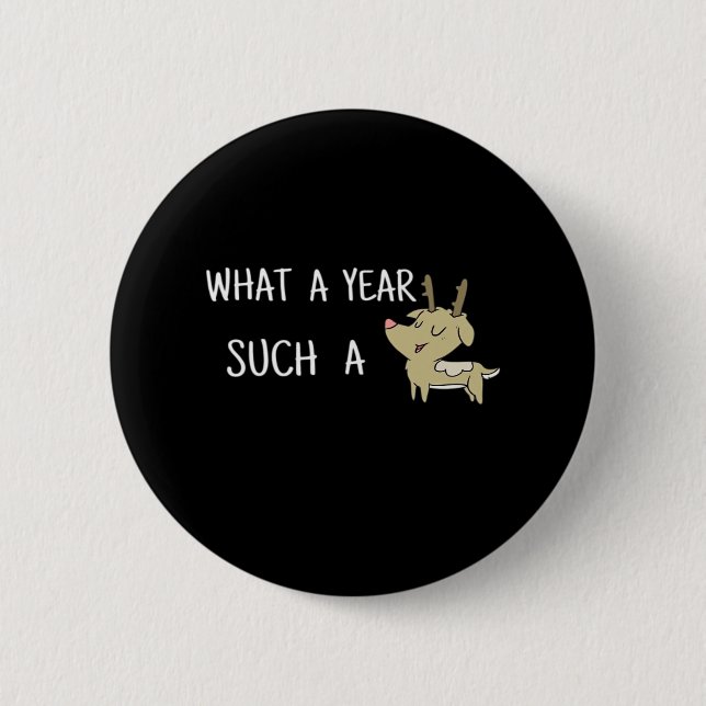 What A Fun Deer Moment Retro Style  2 Inch Round Button (Front)